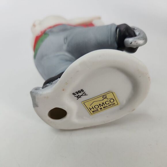 VINTAGE Homco Christmas Ice Skating Bunny Rabbits Boy & Girl 4" Figurines 5305 - Picture 6 of 15